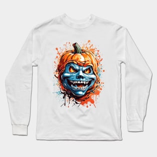 crazy monster with pumpkin Long Sleeve T-Shirt